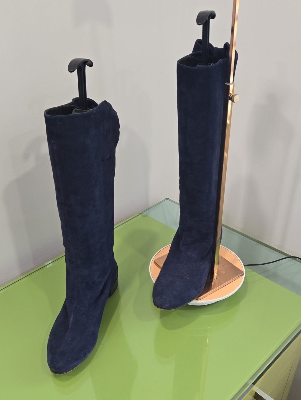 Missoni Women's Navy Suede Knee-High Boots - Picture 3 of 11